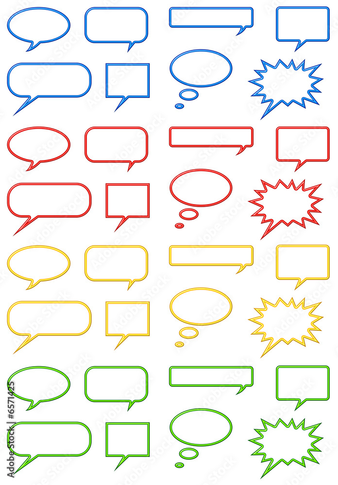 Neon Cartoon Bubbles Collection Neon Cartoon Bubbles Collection