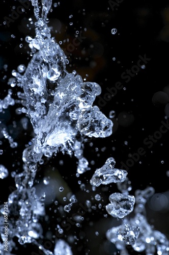Drops of water, sparks