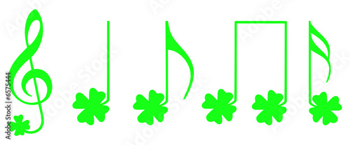 Shamrock musical notes