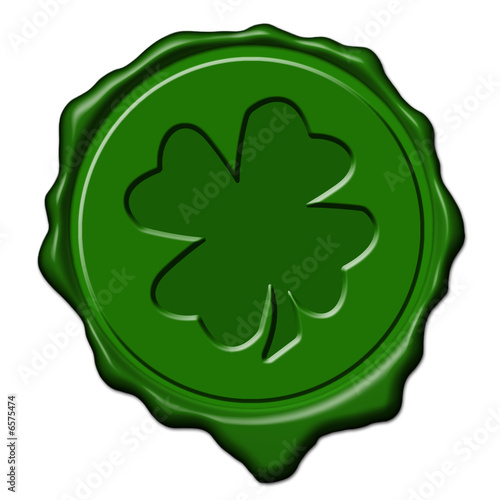 Shamrock green wax seal