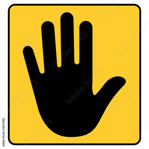 Warnschild gelb