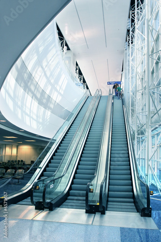 Escalator in Modern Airport