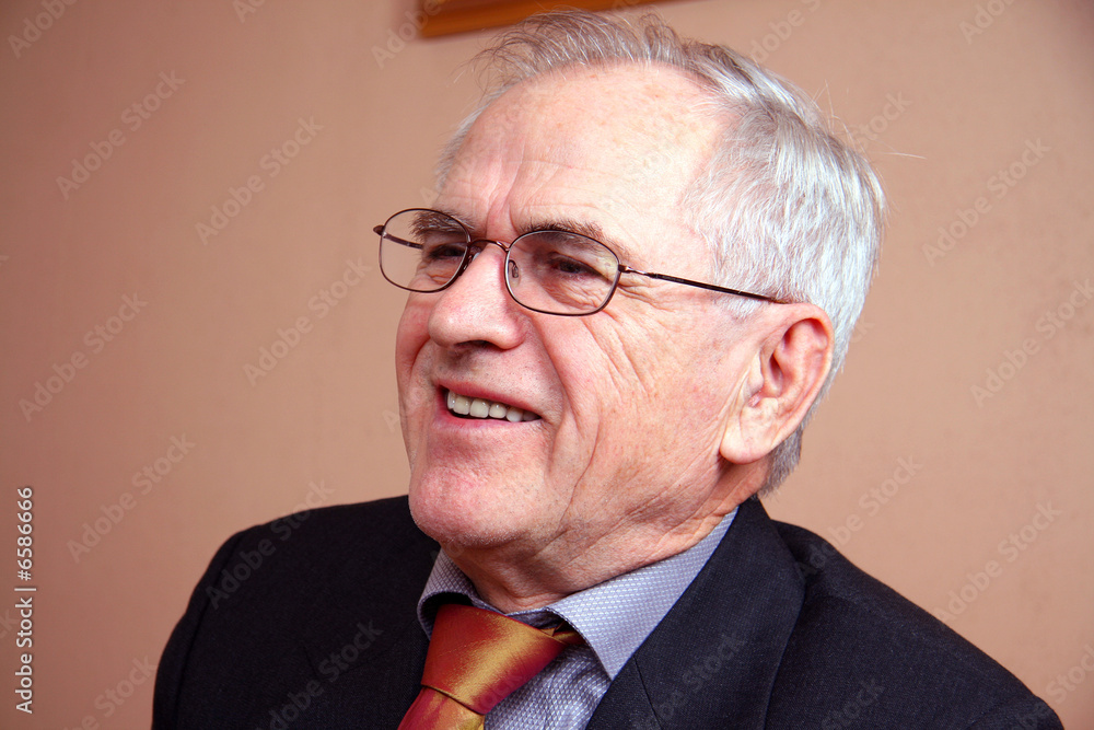 Satisfied senior businessman Satisfied senior businessman