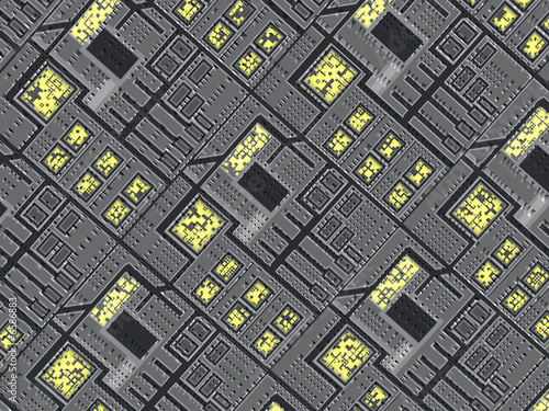 3d abstract computer generated tech board texture