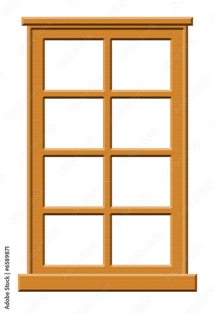 Obraz premium Wooden Window Illustration