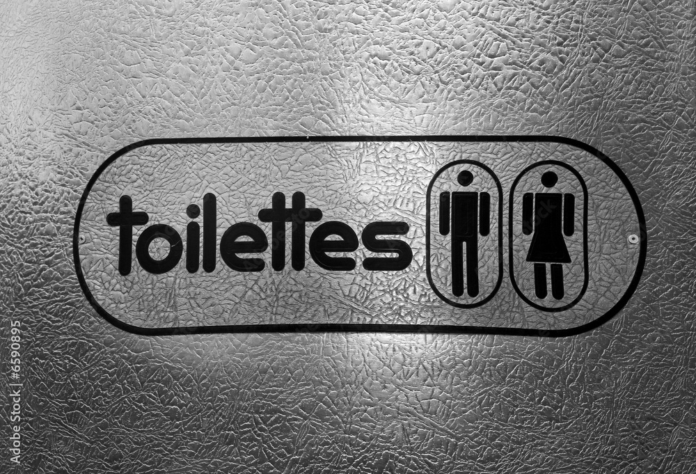 toilettes wc symbole signalétique homme femme Stock Photo | Adobe Stock