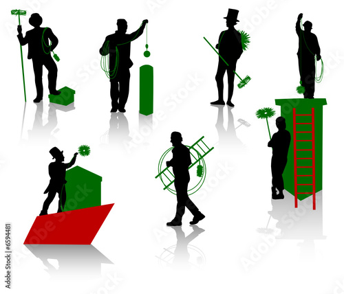 Silhouettes of the chimney sweeps