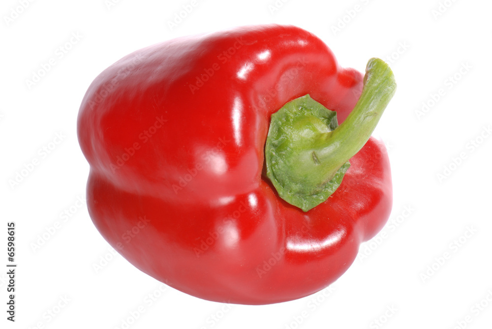 Red sweet pepper isolated on white background Red sweet pepper isolated on white background