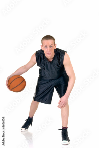Young male basketball player