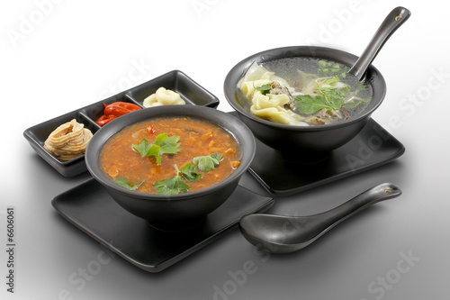 Dinner for two on white isolated