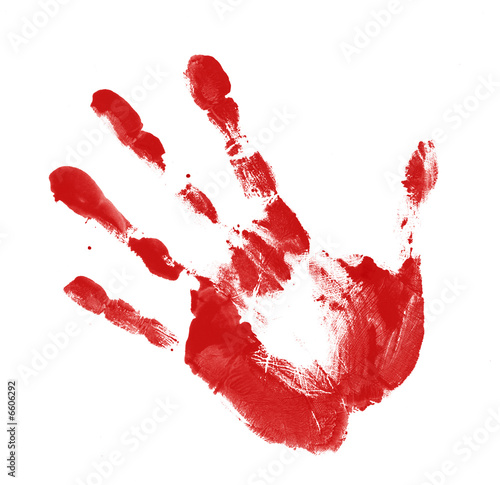 Red handprint