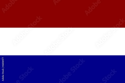 red, white and blue flag of Netherlands with official proportion
