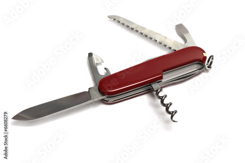 Pocket knife isolated on white