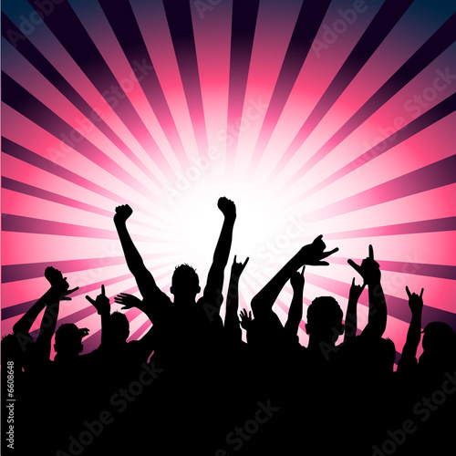Happy Party Crowd!