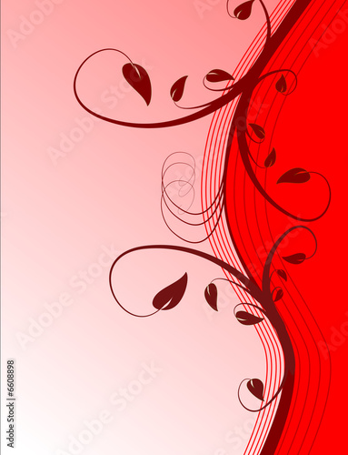 Red Floral Background