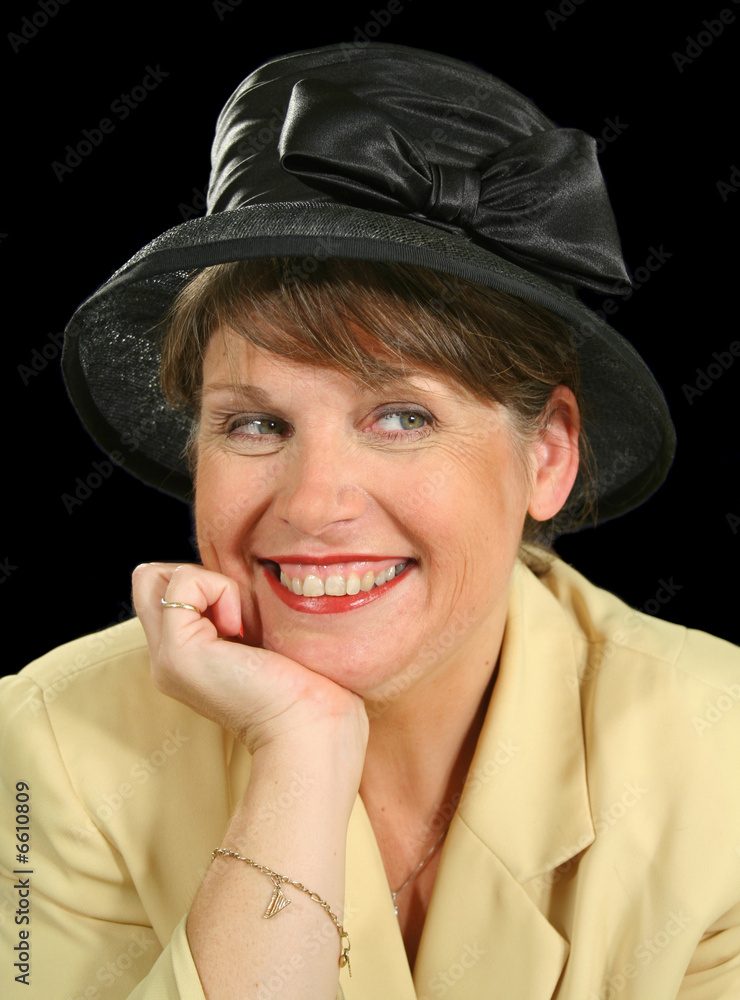 Smiling Woman In Hat