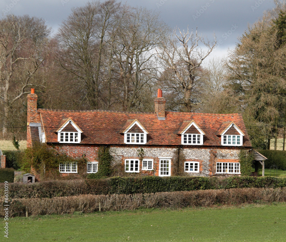 Brick and Flint English Rural House