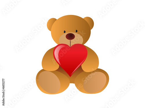 Toy bear with heart