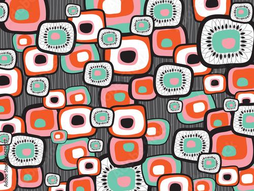 retro lava flower squares
