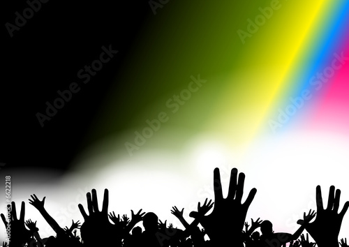 Happy people having fun at concert