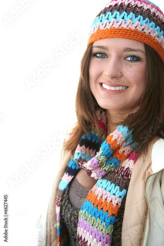 Woman On White Background