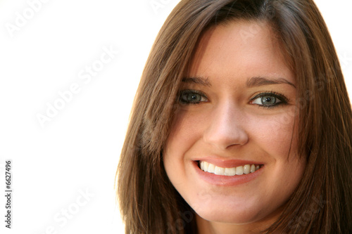 Woman On White Background