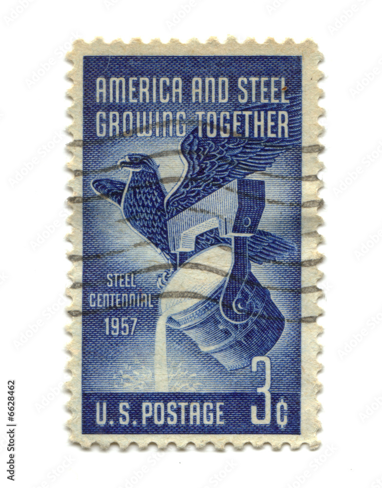 Obraz premium Old postage stamp from USA three cents