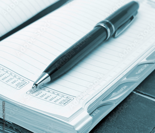 business notebook isolated on background