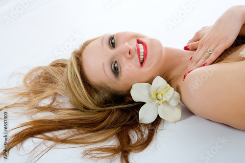 Attractive woman getting spa treatmen