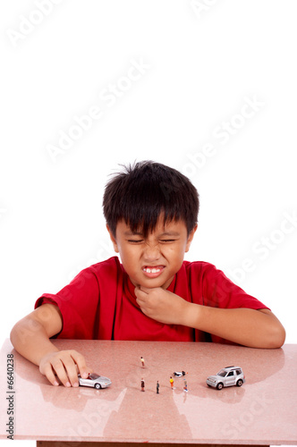 child under meditation