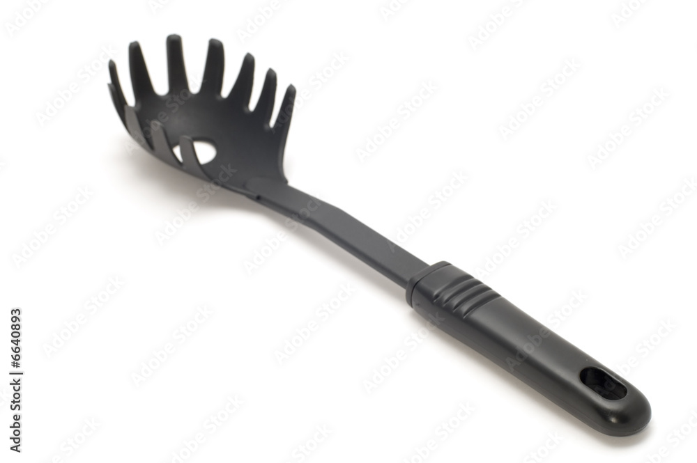 colander for spaghetti on white