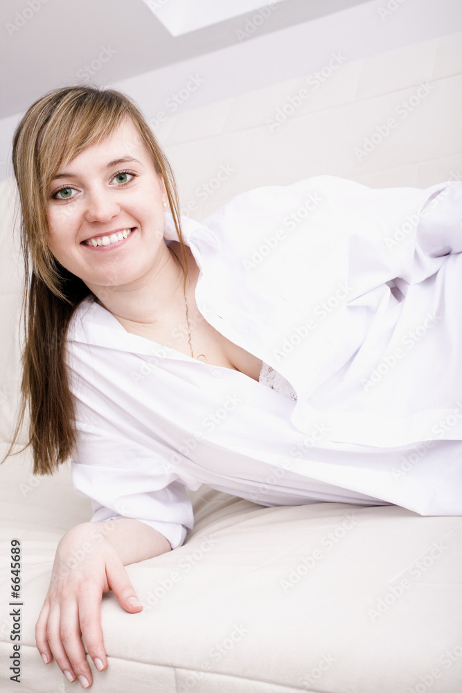 Beautiful young woman relaxing