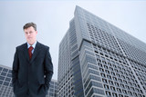Business Man On Bacground With Modern Building