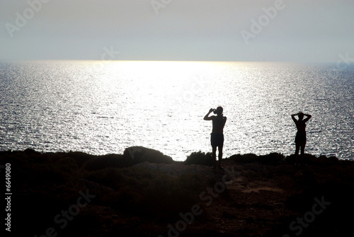 tramonto sul mare