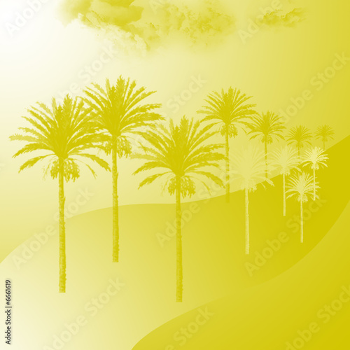 golden palm tree texture