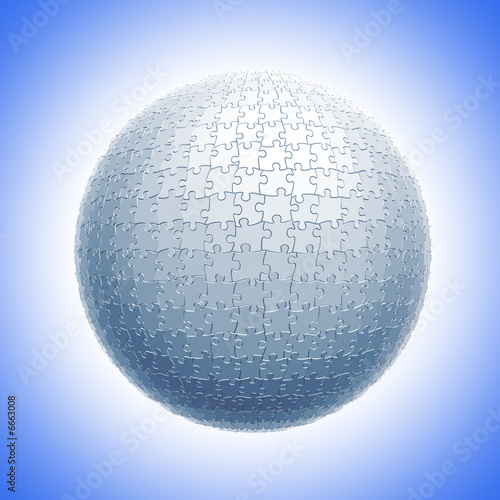 blue puzzle ball