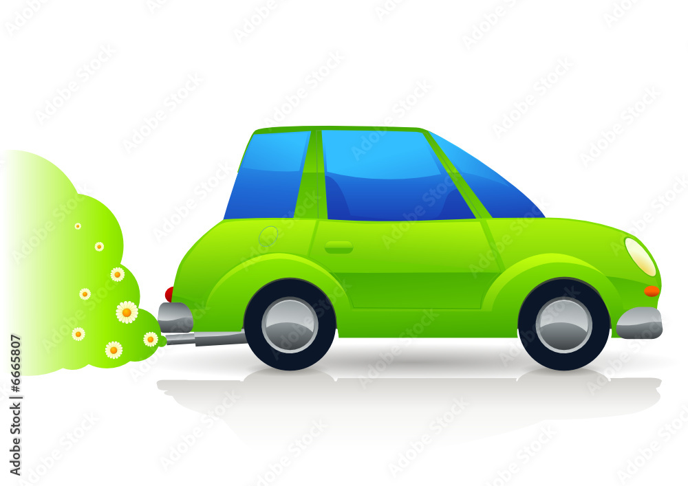 Voiture vert au bio-carburant