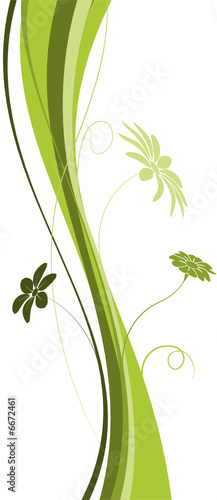 vecteur série - floral design - plante en courbes vectorielles