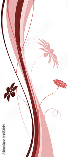 vecteur série - floral design - plante en courbes vectorielles