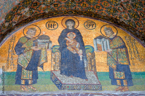 Mosaic Details from Hagia Sophia