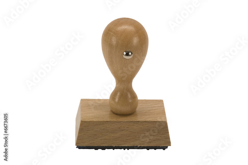 Stempel Holz stehend isoliert