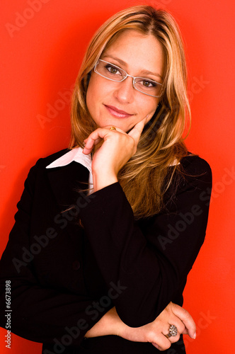 thinking woman