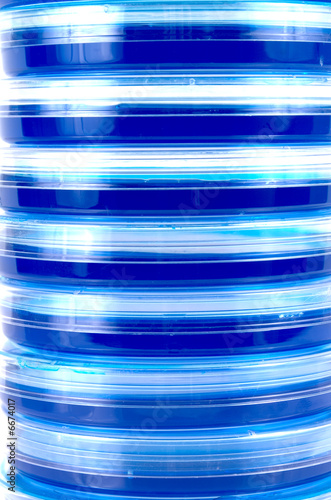 Abstract Stack of Petri Dishes