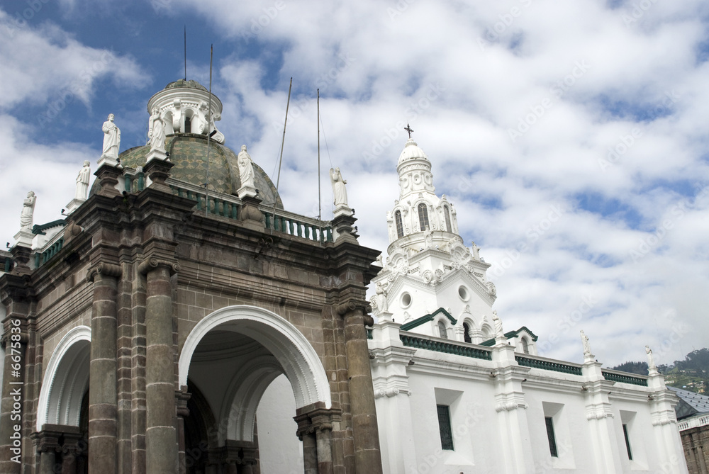 cathedral on plaza grande quito ecuador