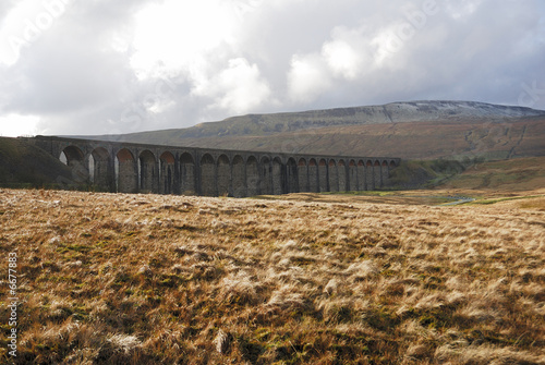 Ribblehead viaduct and Hills