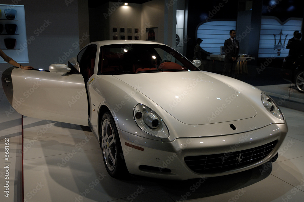 Obraz premium The luxurious sport car on Dubai`s autoshow. Emirates.