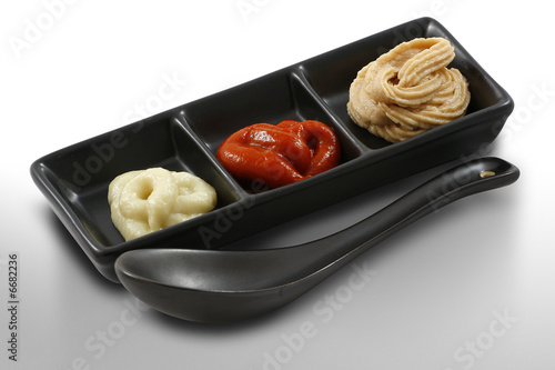 Dips on white, isolated