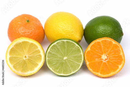 lemon, lime and tangerine fruit
