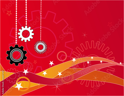 Industrial christmas background for holiday greetings