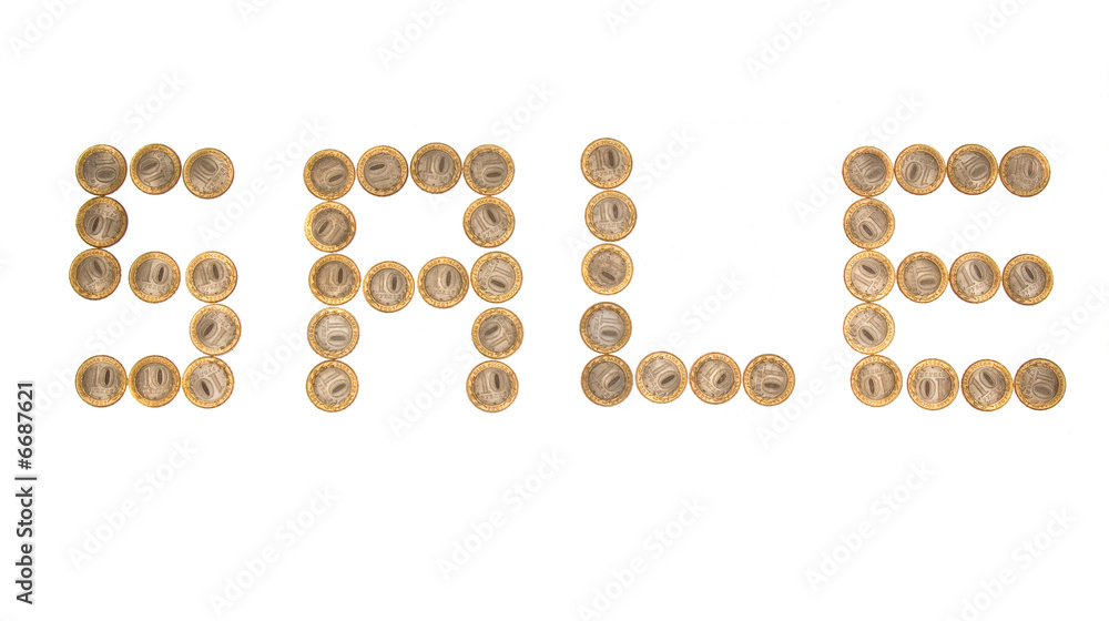 Some coins as word 'sale' Some coins as word 'sale'